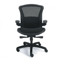 CHAIR, ADVANTAGE, WIDE FRAME, BLACK